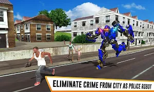 US Police Car Real Robot Transform: Robot Car Game Screenshot 3