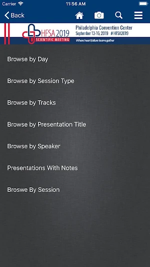 HFSA Meetings Screenshot 3