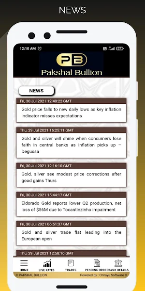 Pakshal Bullion Screenshot 2