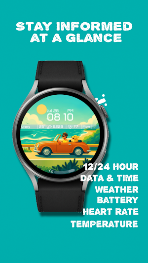 Summer Ride- Watch Face Screenshot 3