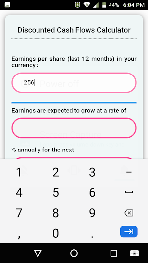 Discounted Cash Flows Calculator Screenshot 0