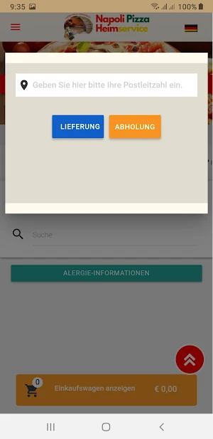 Napoli Pizza Heimservice Screenshot 2