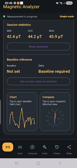 Magnetic Analyzer Screenshot 1