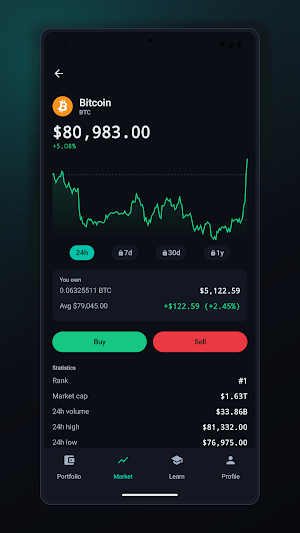 CryptoSim: Trading Simulator Screenshot 2
