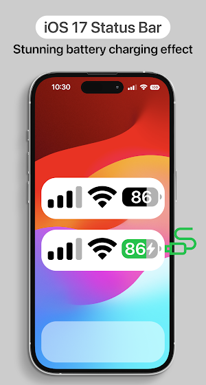 iCenter iOS 17: X - Status Bar Screenshot 1