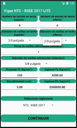 Diseño de vigas NTC - RSEE 2017 LITE Screenshot 2