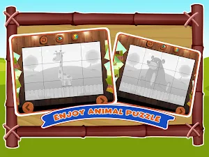 Zoo Animals Sounds Games - Coloring Jigsaw Puzzle Screenshot 2
