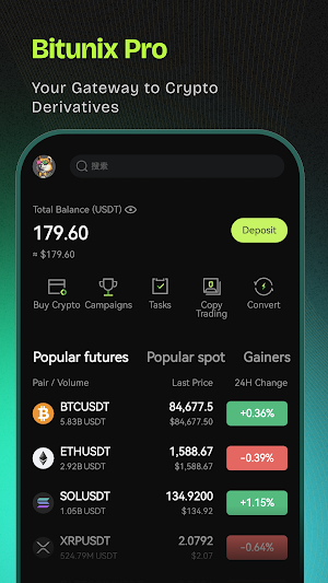 Bitunix Pro: Trade Bitcoin Screenshot 0