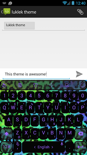 Keyboard Theme Leopard Neon Screenshot 0