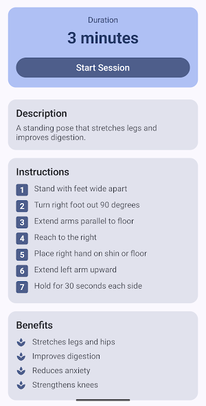 Daily Yoga Bliss Exercises Screenshot 3
