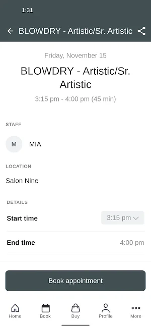 Salon Nine Screenshot 2