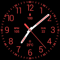 Black Max Analogue Watch Face