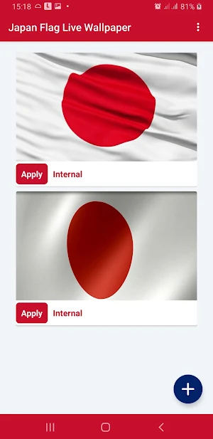 Japan Flag Live Wallpaper Screenshot 0