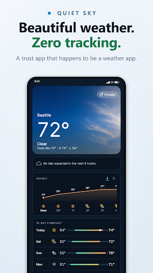 Quiet Sky: Private Weather Screenshot 0