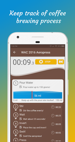 Brew Timer : Find Coffee Recipes&Make Great Coffee Screenshot 0