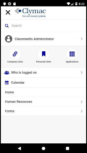 Clymac Intranet Screenshot 2