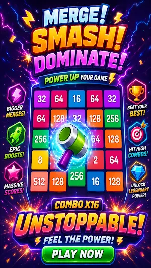 2048 Merge Games - M2 Blocks Screenshot 2