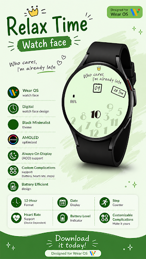 Relax Time Watch face Screenshot 1