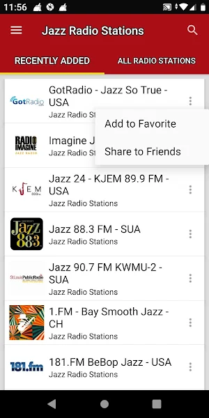 Jazz Music Radio Stations Screenshot 1