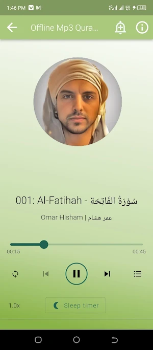 Omar Hisham Offline Mp3 Quran Screenshot 1