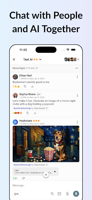 Hashchats – AI Group Chats Screenshot 0