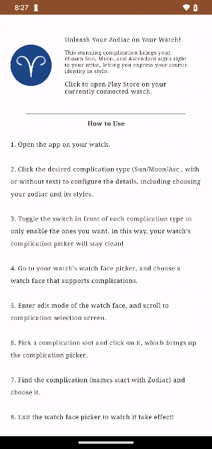 Zodiac Complication Screenshot 0