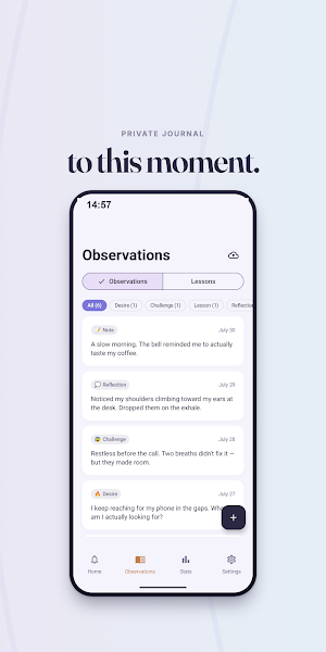 Zen Bell: Mindfulness Journal Screenshot 2