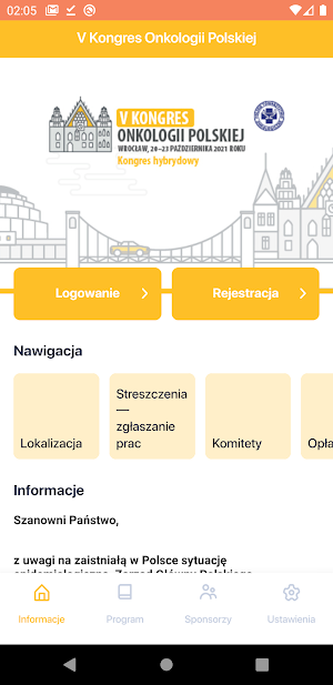 V Kongres Onkologii Polskiej Screenshot 0