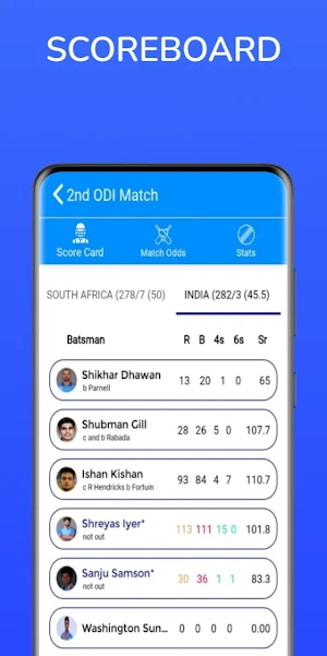 Cricket World Score News App Screenshot 2