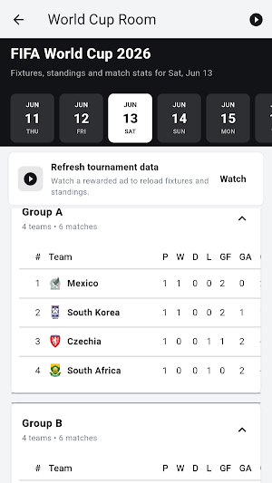Famelack - Live Scores Screenshot 0