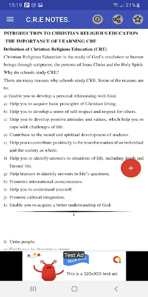 C.R.E FORM 1 - FORM 4{KCSE REVISION NOTES} Screenshot 1