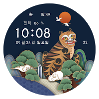 NW115한글: Digital watch face
