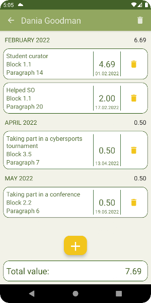 NULES. Additional points Screenshot 1
