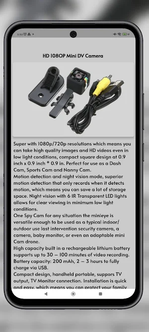 Sq11 mini camera app guide Screenshot 0