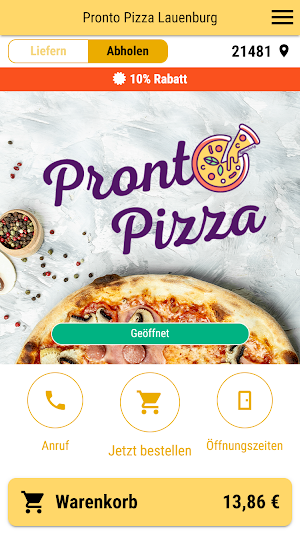 Pronto Pizza Lauenburg Screenshot 0