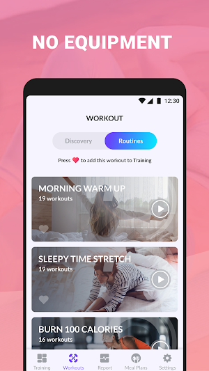 TrainUp Fitness Home Workout Screenshot 3