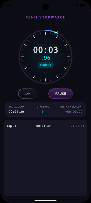 RENII Stopwatch Screenshot 1