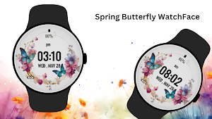 Spring Butterfly Watch Face Screenshot 1