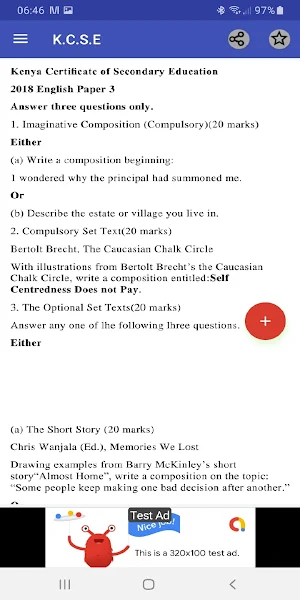 KCSE ENGLISH ALL PAST PAPERS, QUESTIONS + ANSWERS. Screenshot 1