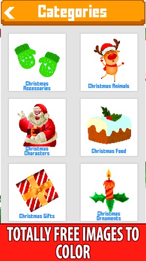 Christmas Pixel Art: Sandbox Paint,Color By Number Screenshot 0