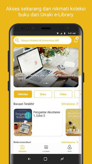 Unaki e-library Screenshot 1