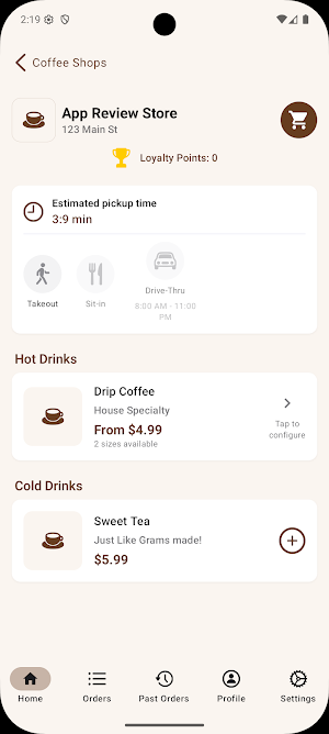 Local Coffee House Customer Screenshot 3