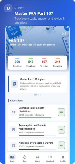 FAA Part 107 Drone Test Prep Screenshot 0