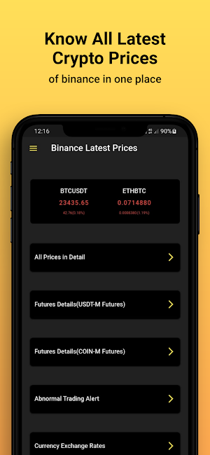 Binance Latest Prices Screenshot 2