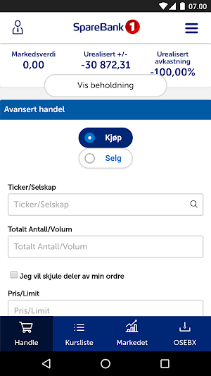 Aksjehandel Screenshot 3