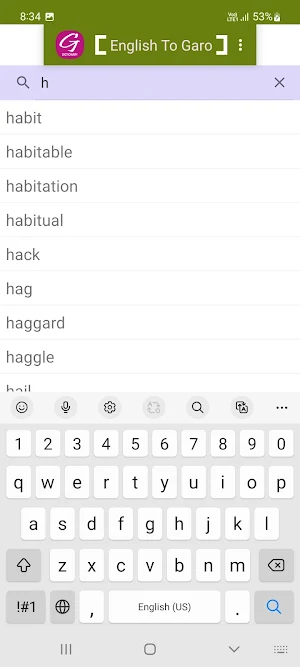 Garo To English Dictionary Screenshot 2