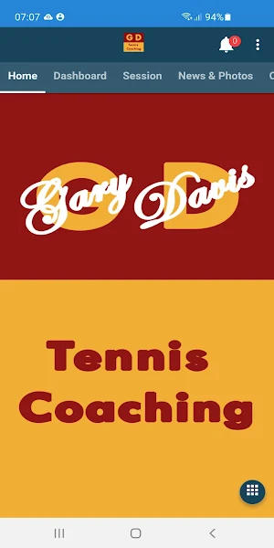 Gary Davis Tennis Coaching Screenshot 2