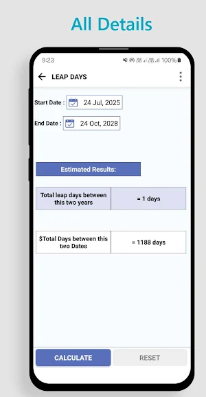 Leap Year & Days Finder Screenshot 2