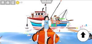 Parkour Fish and Shark on sea Screenshot 1
