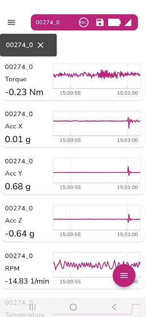 R+W Sensor App Screenshot 2